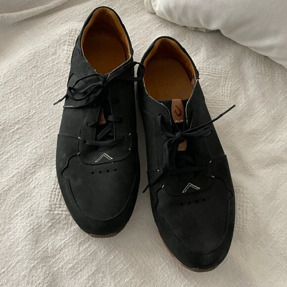 Men's Olukai Huaka'I Li Black Nubuck Leather Shoes, Size 12 - Picture 4 of 14
